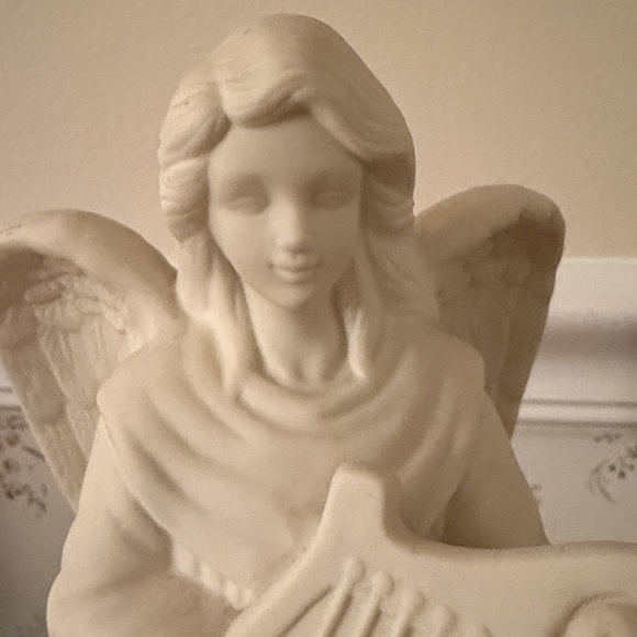 PartyLite bisque porcelain angel candle holder. - Picture 2 of 5
